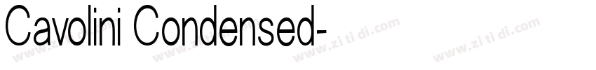 Cavolini Condensed字体转换